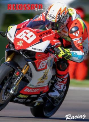 Race motorcycle fitted with Accossato components
