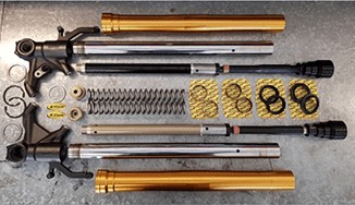 Motorcycle suspension servicing